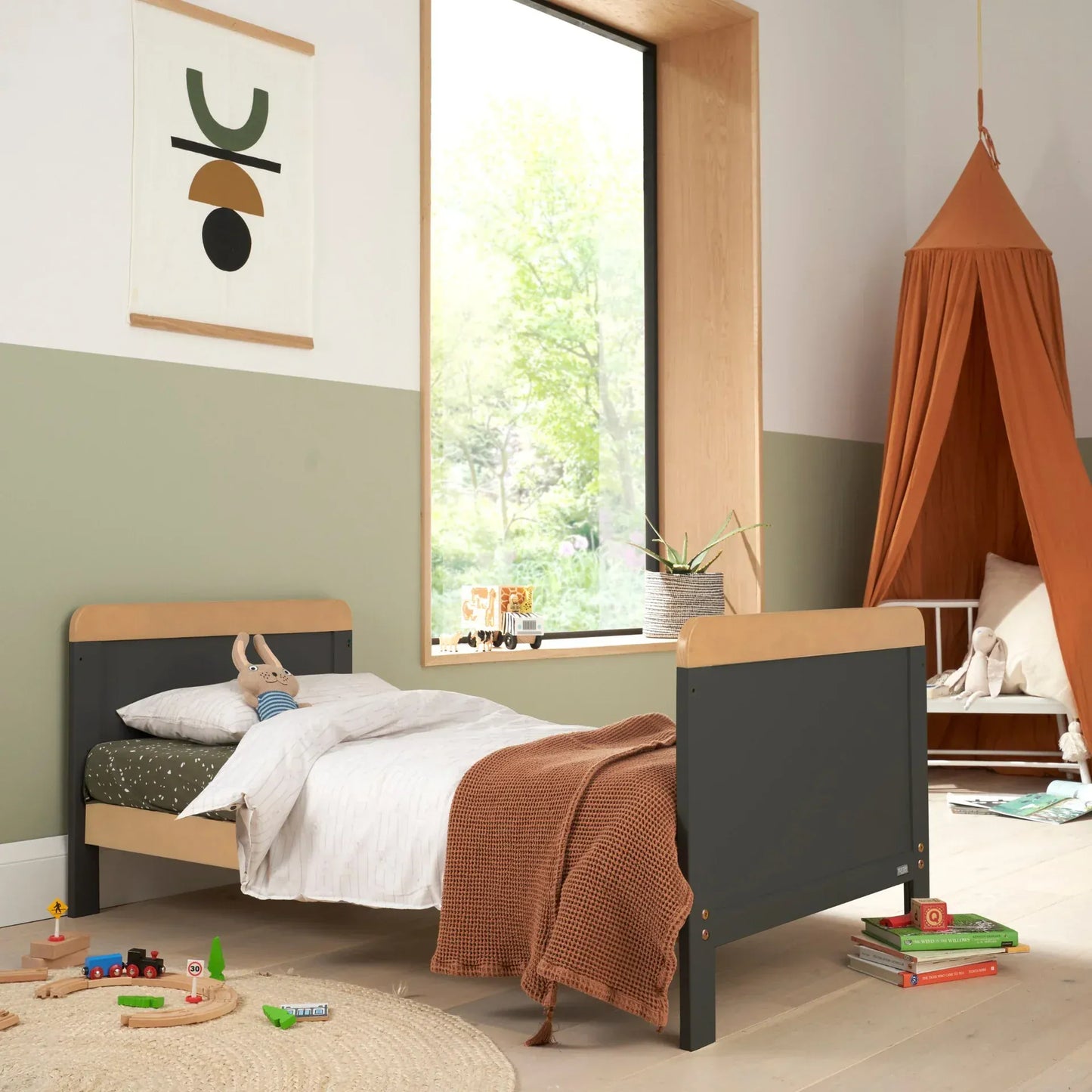 Tutti Bambini Rio 2 Piece Room Set - Honey Oak & Slate Grey