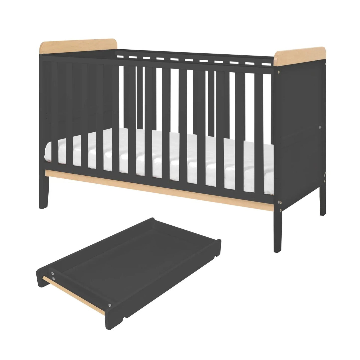 Tutti Bambini Rio 5 Piece Room Set - Honey Oak & Slate Grey