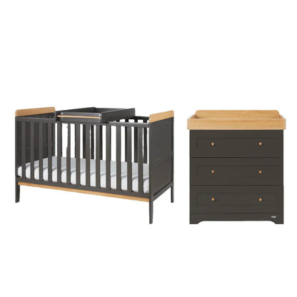Tutti Bambini Rio 2 Piece Room Set - Honey Oak & Slate Grey