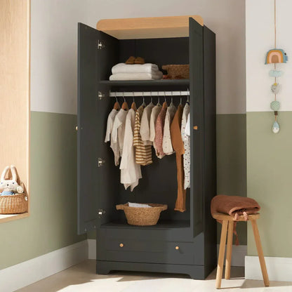 Tutti Bambini Rio 5 Piece Room Set - Honey Oak & Slate Grey