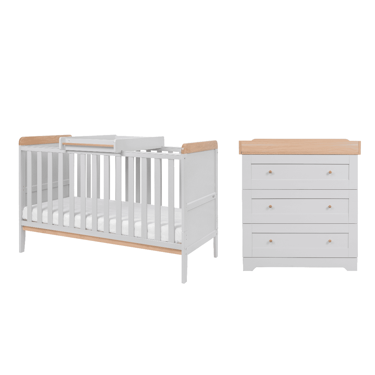 Tutti Bambini Rio 5 Piece Room Set - Dove Grey/Oak
