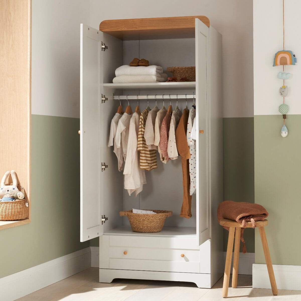 Tutti Bambini Rio 5 Piece Room Set - Dove Grey/Oak