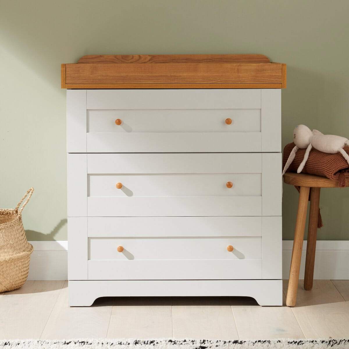 Tutti Bambini Rio 5 Piece Room Set - Dove Grey/Oak