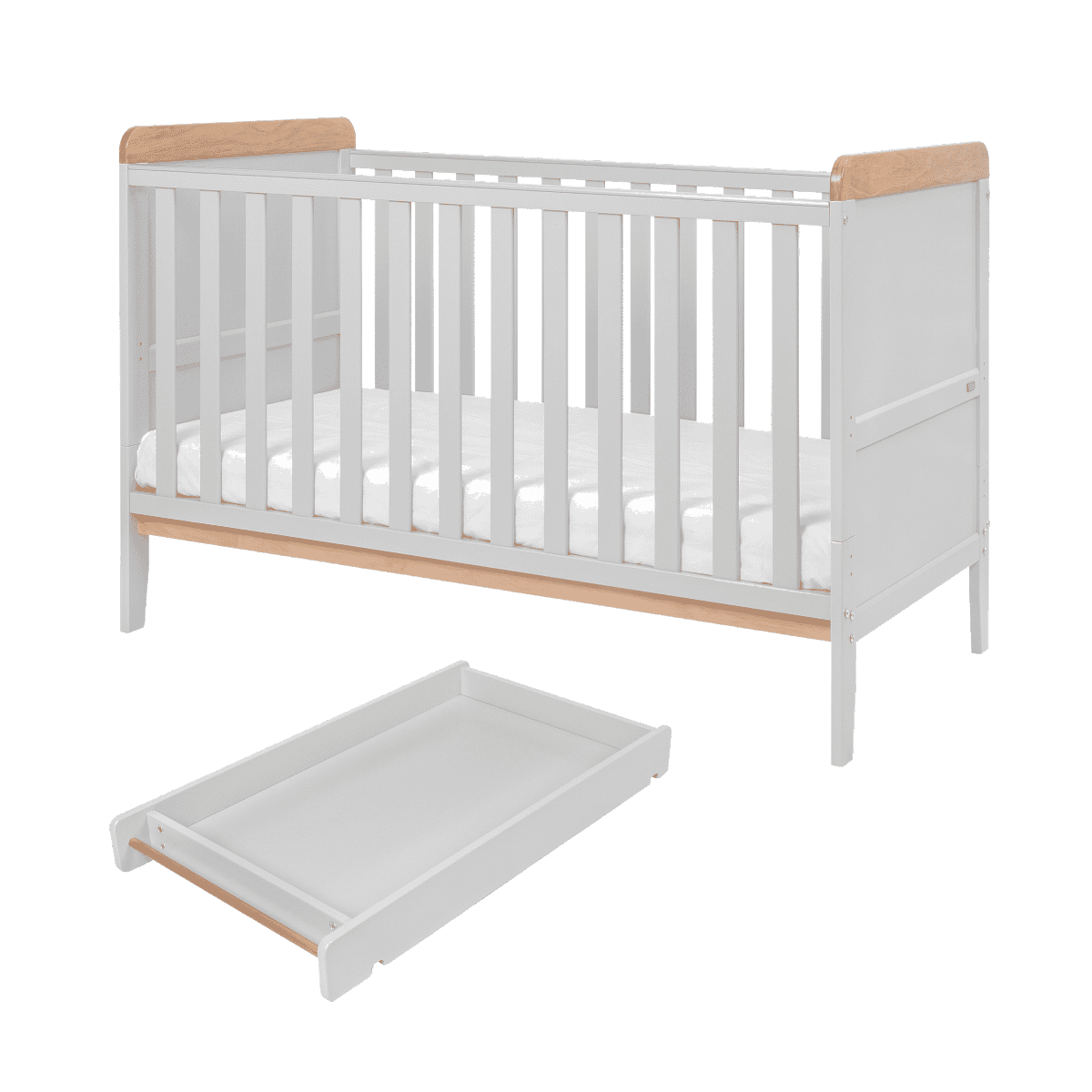 Tutti Bambini Rio 5 Piece Room Set - Dove Grey/Oak