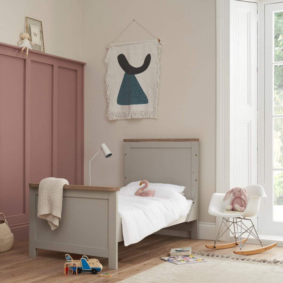 Tutti Bambini Verona 4 Piece Room Set - Dove Grey/Oak