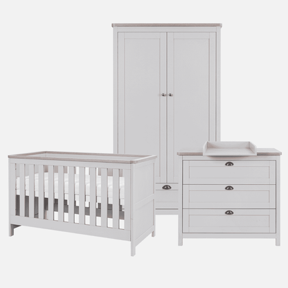 Tutti Bambini Verona 4 Piece Room Set - Dove Grey/Oak