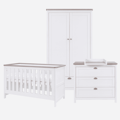 Tutti Bambini Verona 4 Piece Room Set - White/Oak