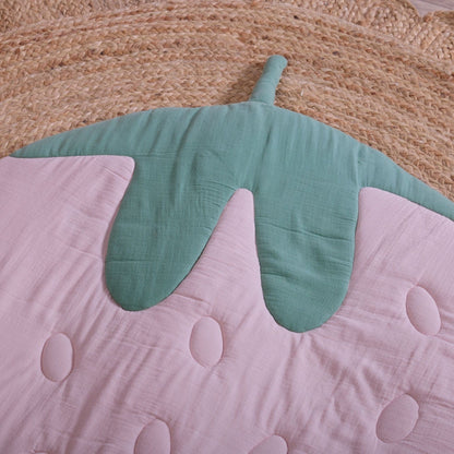 Tutti Bambini Soft Muslin Padded Playmat - Strawberry