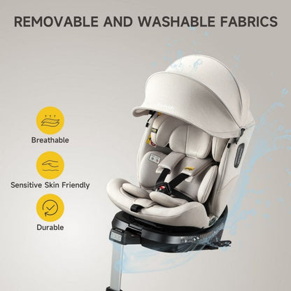 Jovikids Ranger 2 i-Size 360 Rotating Car Seat - Milkstone