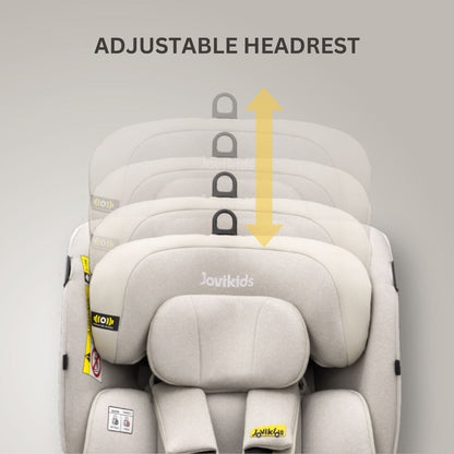 Jovikids Ranger 2 i-Size 360 Rotating Car Seat - Milkstone