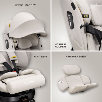 Jovikids Ranger 2 i-Size 360 Rotating Car Seat - Milkstone